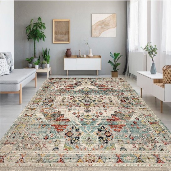 Rose Collection Pamuk Dokuma Kaymaz Taban Salon Halısı