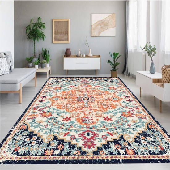 Rose Collection Pamuk Dokuma Kaymaz Taban Salon Halısı