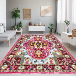 Rose Collection Pamuk Dokuma Kaymaz Taban Salon Halısı