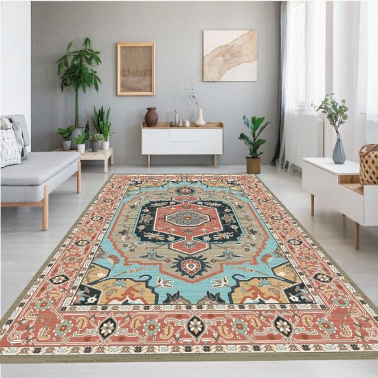 Rose Collection Pamuk Dokuma Kaymaz Taban Salon Halısı